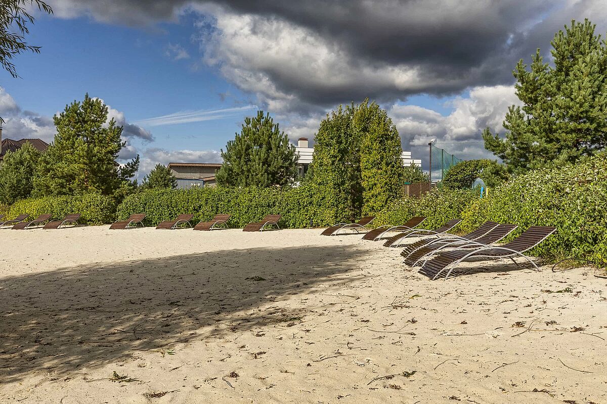 Шезлонги для отдыха на пляже