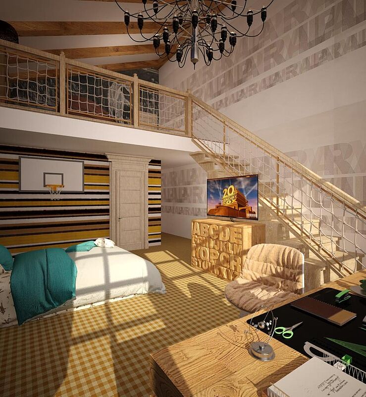 Резиденция с бассейном на берегу водного канала