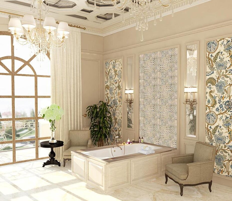 Резиденция с бассейном на берегу водного канала