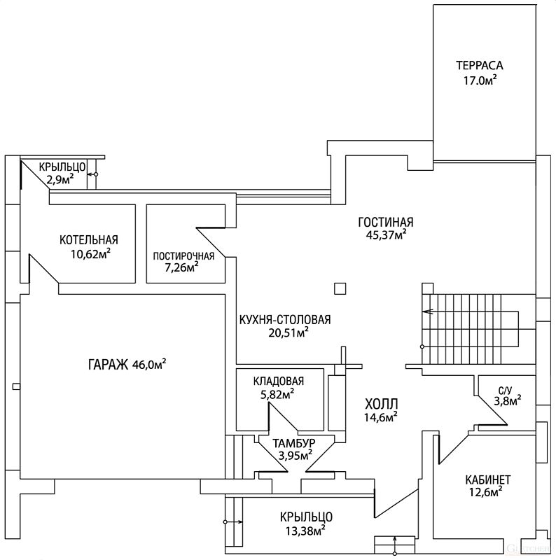 Двухэтажный дом на участке 16 соток