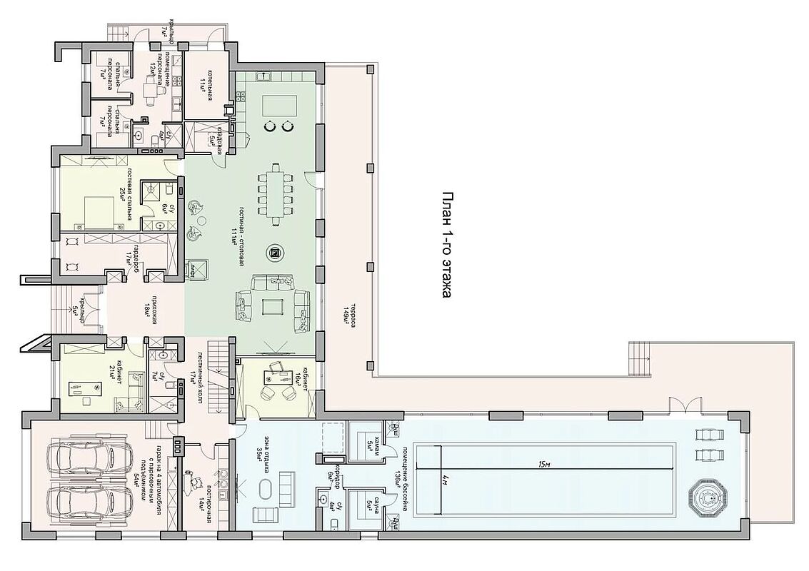 План 1-го этажа