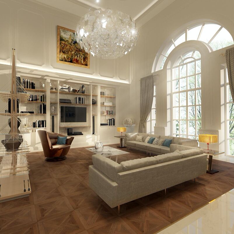 Трехэтажный дом на участке 50 соток