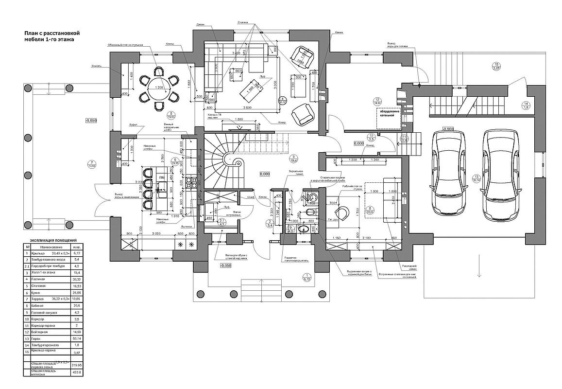 План 1-го этажа