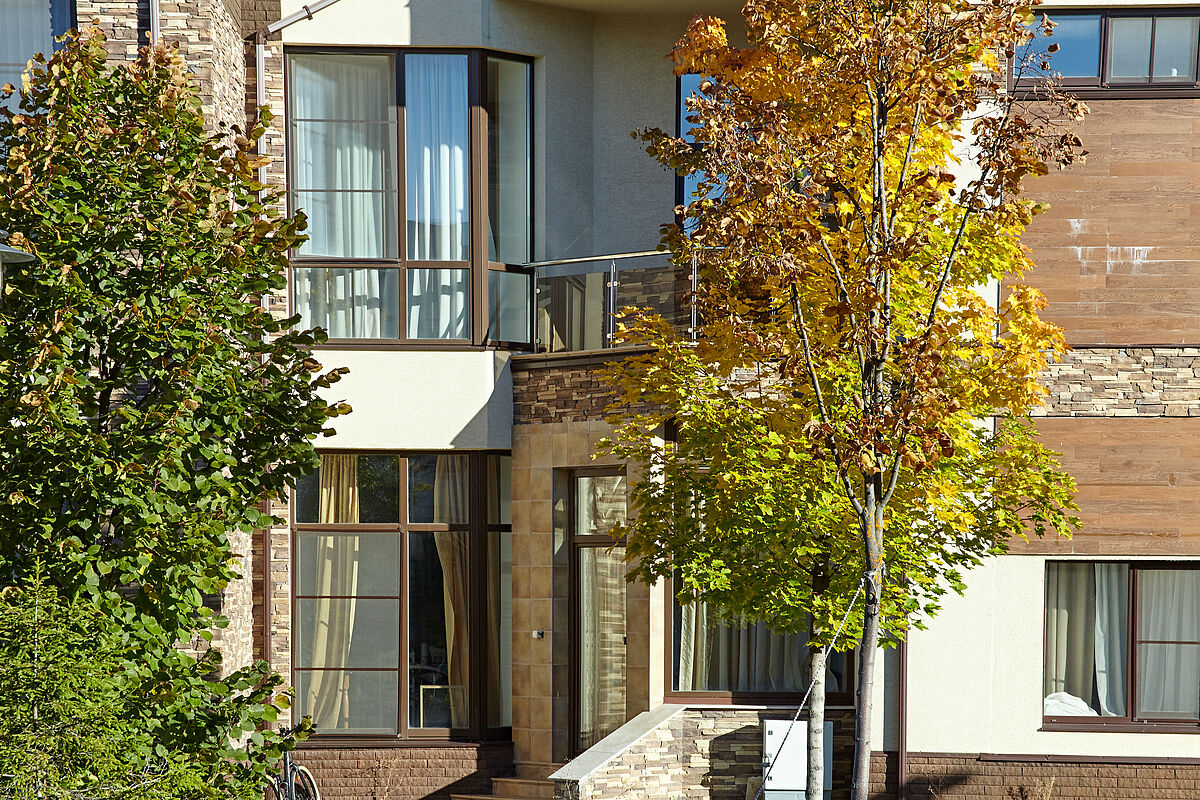 Панорамное остекление таунхауса 