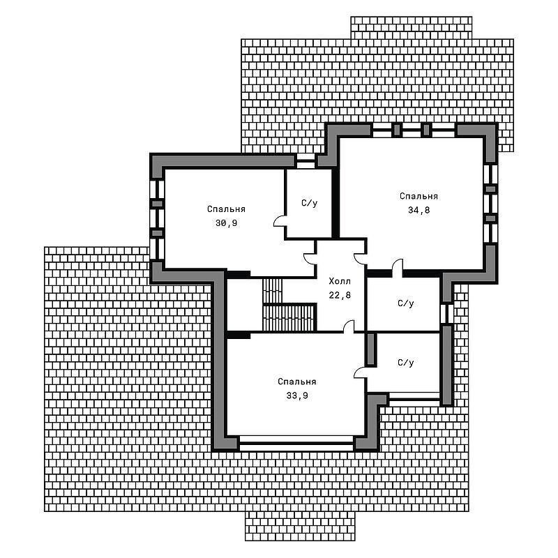 Особняк "Санторини" с двумя террасами