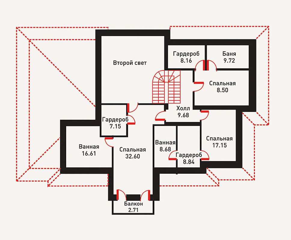 Дом под отделку у леса