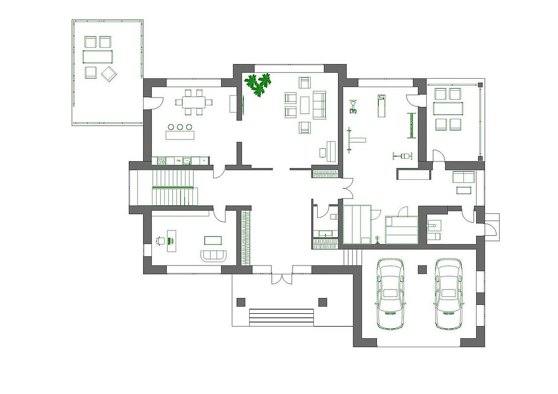 План 1 этажа (мебель)