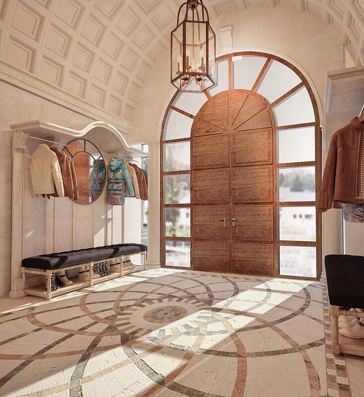 Резиденция с бассейном на берегу водного канала