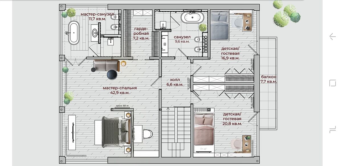 Фахверк в сосновом лесу