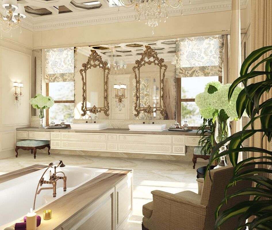 Резиденция с бассейном на берегу водного канала