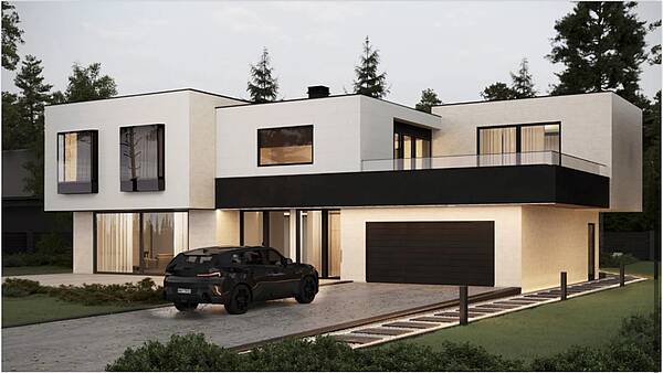 Современный 2-этажный дом в посёлке «Ильинские Холмы»