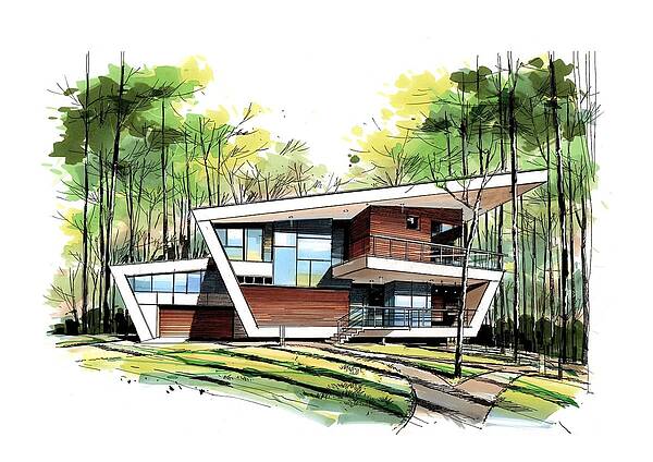 Вилла в современном стиле.