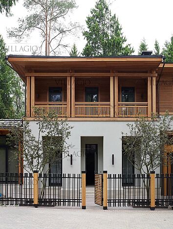 Авторский современный дом с бассейном и spa на лесном участке