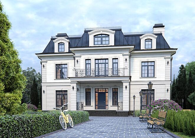 Дом с видом на лес под чистовую отделку 